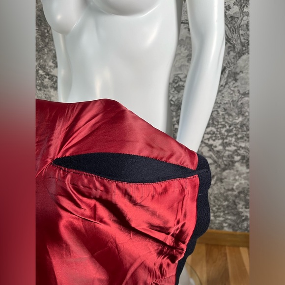 Navy Double-Breasted Wool-Blend Coat - Picture 8 of 10